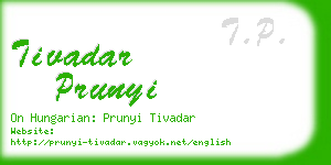 tivadar prunyi business card